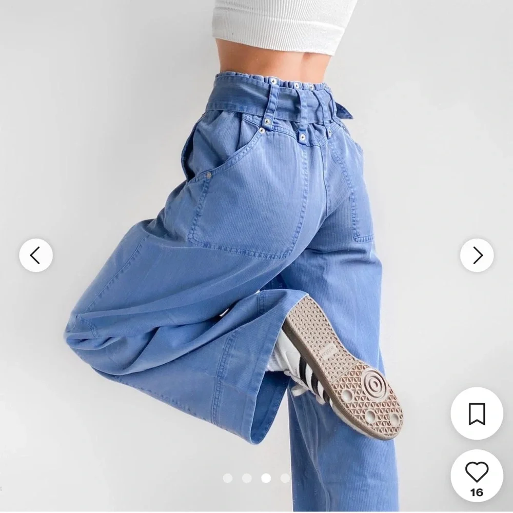 ⭐️NWT Free People Sloane Belted Wide Leg Pants⭐️ - Picture 2 of 11